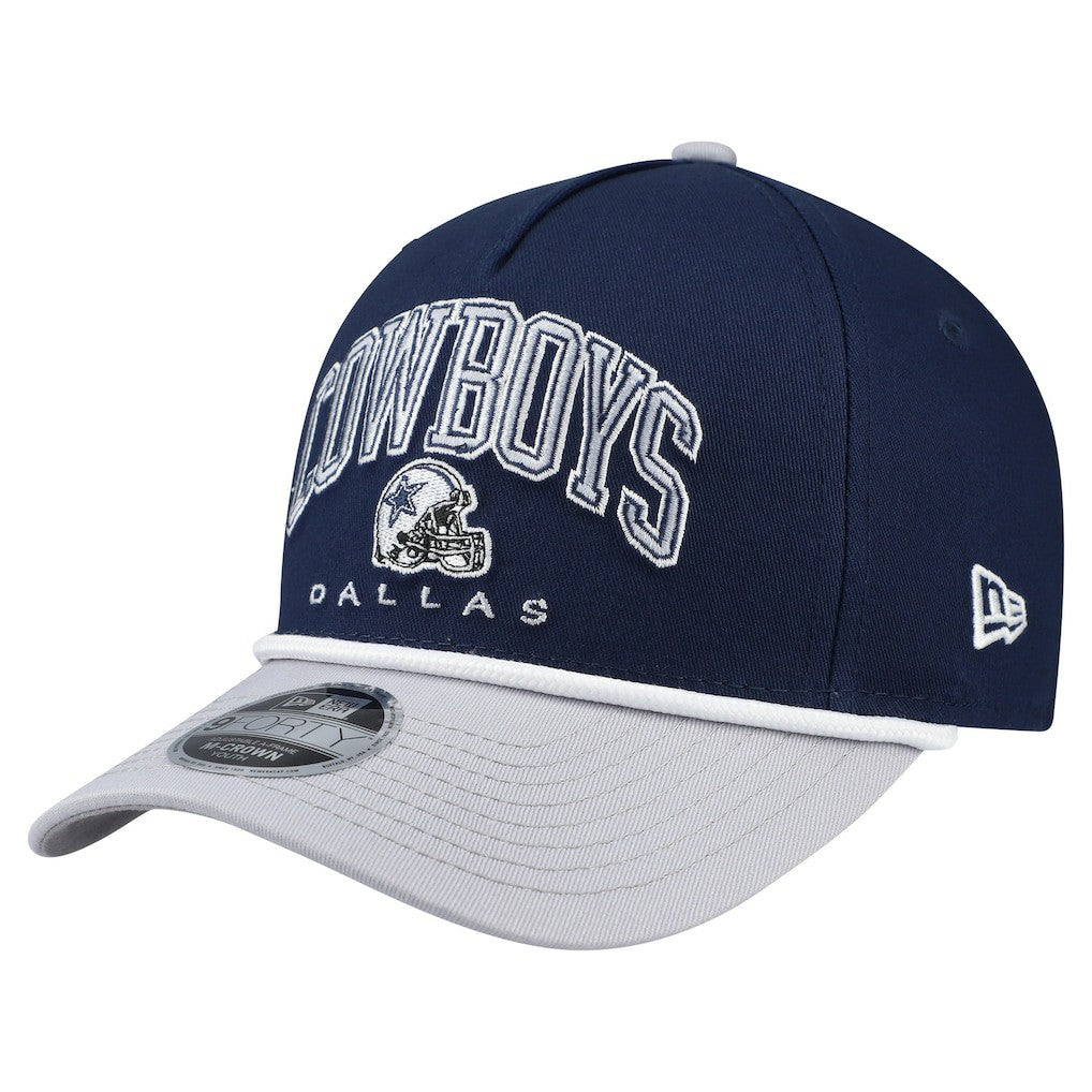 Dallas Cowboys New Era Youth Arch COOLERA 9FORTY A-Frame Adjustable Hat - Navy - NFL