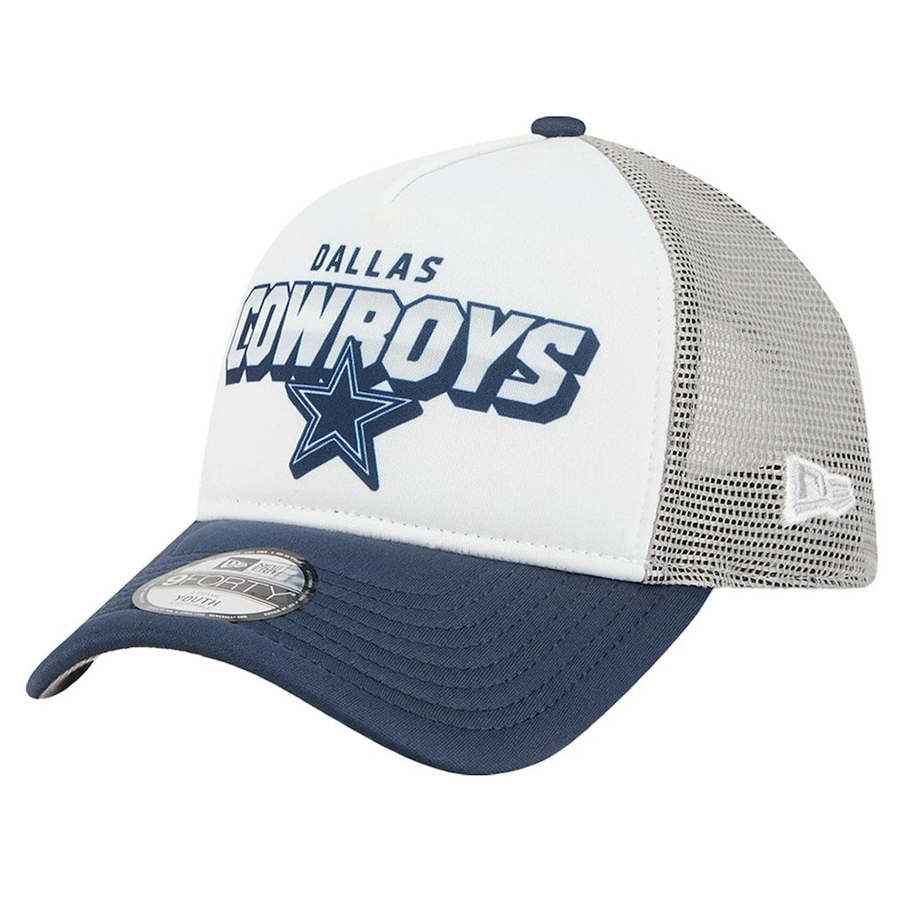 Dallas Cowboys New Era Preschool Streak A-Frame 9FORTY Adjustable Hat - White/Navy - NFL