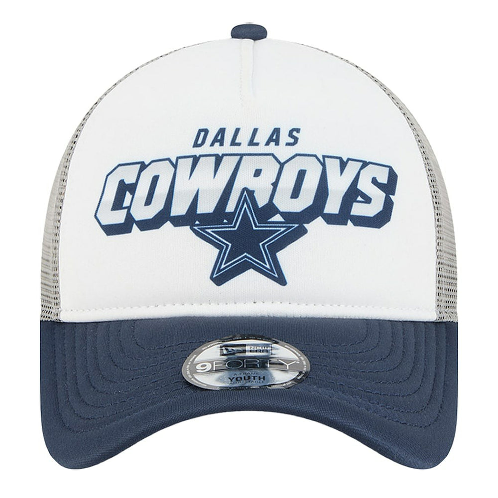 Dallas Cowboys New Era Preschool Streak A-Frame 9FORTY Adjustable Hat - White/Navy - NFL