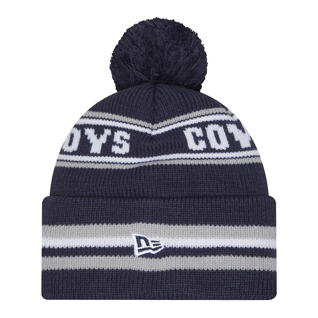 Dallas Cowboys New Era Pre-School Classic Cuffed Knit Hat with Pom - Navy - NFL