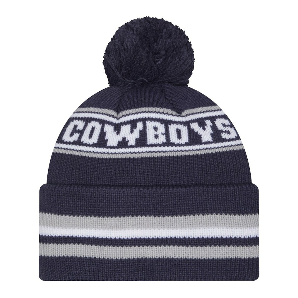 Dallas Cowboys New Era Pre-School Classic Cuffed Knit Hat with Pom - Navy - NFL