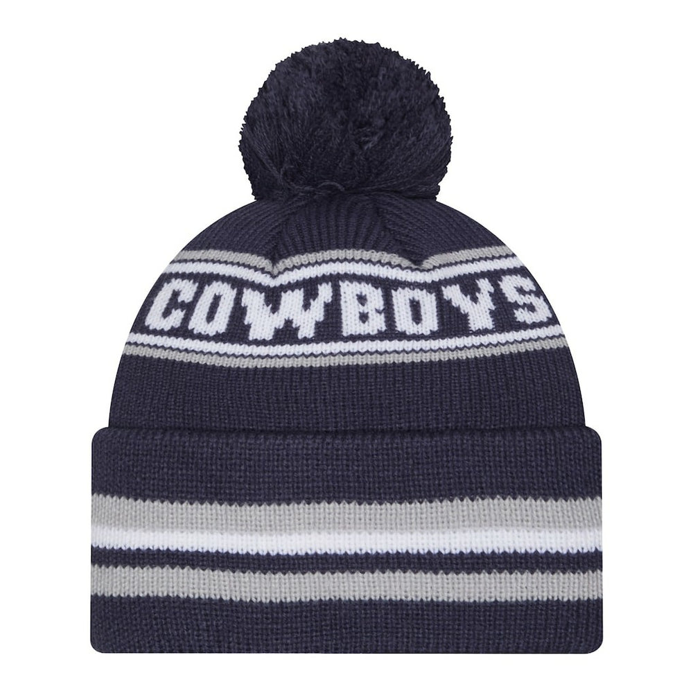 Dallas Cowboys New Era Pre-School Classic Cuffed Knit Hat with Pom - Navy - NFL