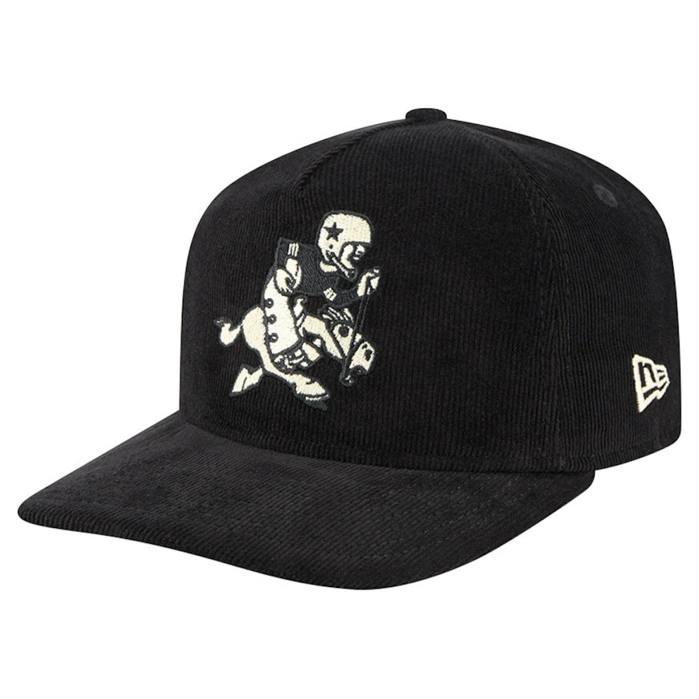 Dallas Cowboys New Era Retro Joe Nostalgic Corduroy Golfer Adjustable Hat - Black - NFL