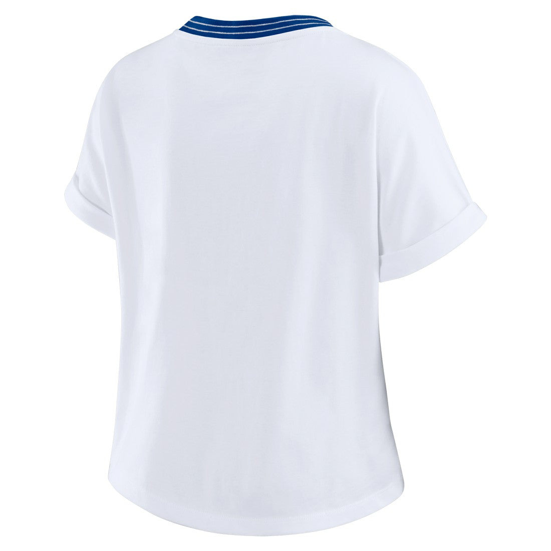 Seattle Seahawks WEAR by Erin Andrews Women's Cropped Center Stripe Dolman T-Shirt - White - NFL