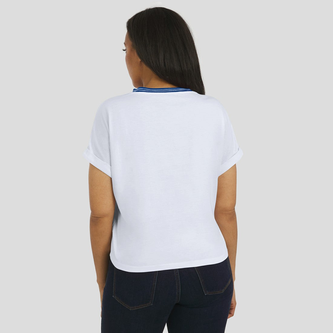 Seattle Seahawks WEAR by Erin Andrews Women's Cropped Center Stripe Dolman T-Shirt - White - NFL