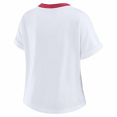Arizona Cardinals WEAR by Erin Andrews Women's Cropped Center Stripe Dolman T-Shirt - White - NFL