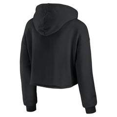 Atlanta Falcons WEAR by Erin Andrews Women's Domestic Cropped Pullover Hoodie - Black - NFL