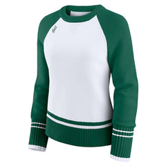 New York Jets WEAR by Erin Andrews Women's Colorblock Raglan Sweater - White/Green - NFL