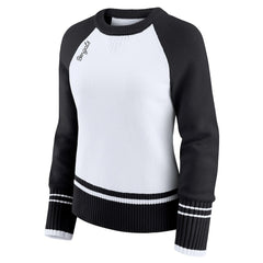 Cincinnati Bengals WEAR by Erin Andrews Women's Colorblock Raglan Sweater - White/Black - NFL
