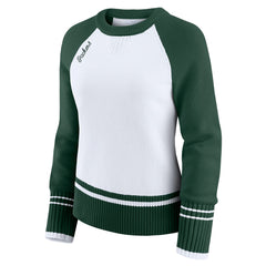 Green Bay Packers WEAR by Erin Andrews Women's Colorblock Raglan Sweater - White/Green - NFL