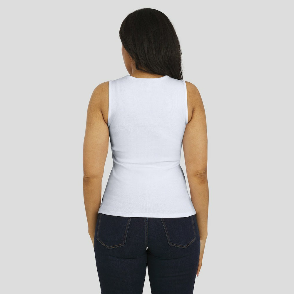 Houston Texans WEAR by Erin Andrews Women's Ribbed Graphic Tank Top - White - NFL