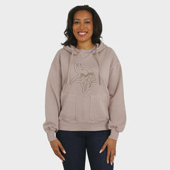 Minnesota Vikings WEAR by Erin Andrews Women's Washed Pullover Crewdie - Tan - NFL