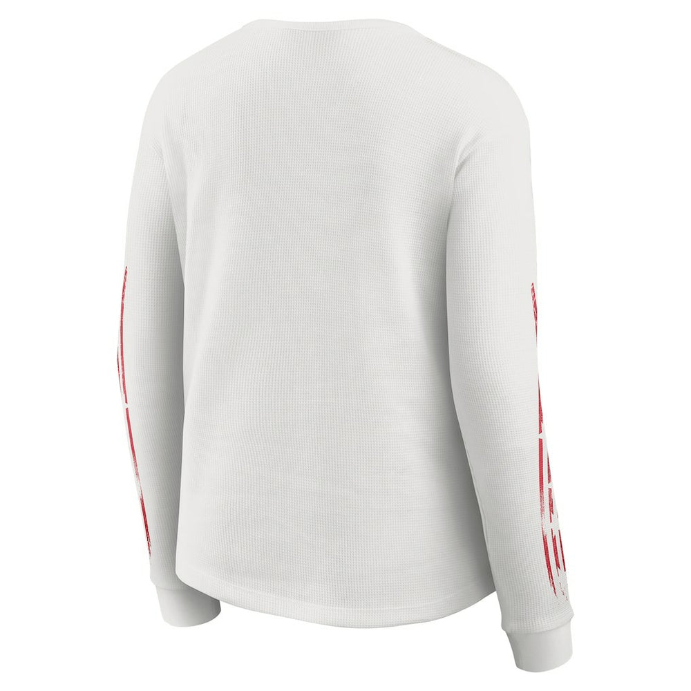 Kansas City Chiefs WEAR by Erin Andrews Women's Graphic Waffle Long-Sleeve T-Shirt - White - NFL