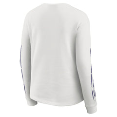 Baltimore Ravens WEAR by Erin Andrews Women's Graphic Waffle Long-Sleeve T-Shirt - White - NFL
