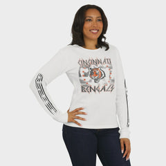 Cincinnati Bengals WEAR by Erin Andrews Women's Graphic Waffle Long-Sleeve T-Shirt - White - NFL