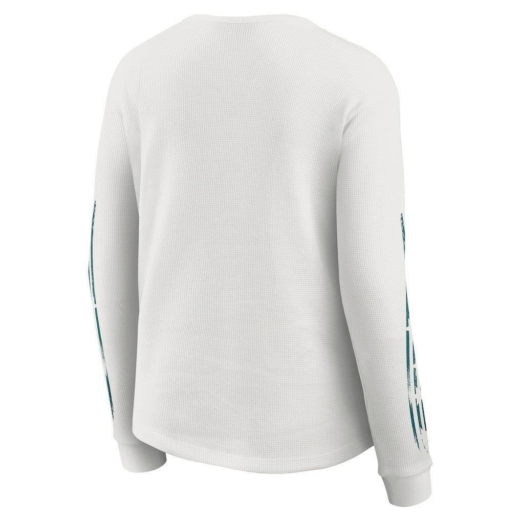 Philadelphia Eagles WEAR by Erin Andrews Women's Graphic Waffle Long-Sleeve T-Shirt - White - NFL