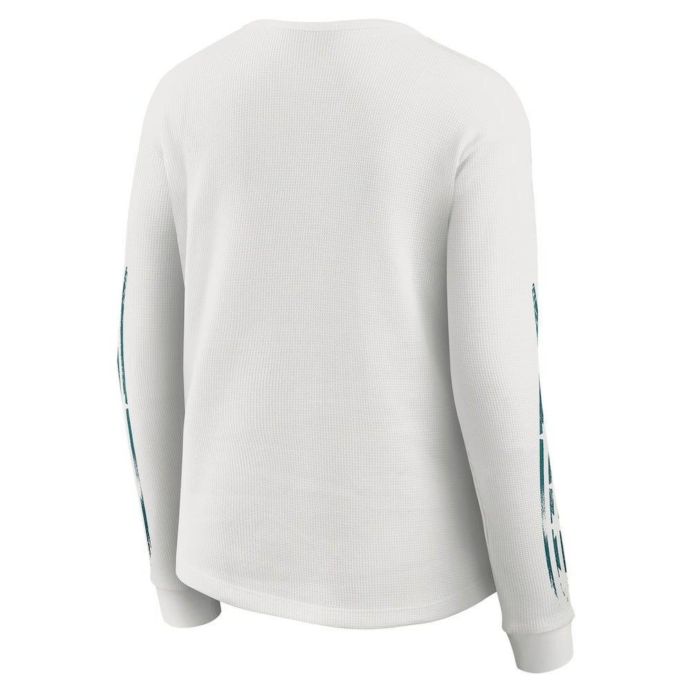 Philadelphia Eagles WEAR by Erin Andrews Women's Graphic Waffle Long-Sleeve T-Shirt - White - NFL