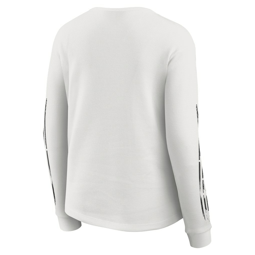 Las Vegas Raiders WEAR by Erin Andrews Women's Graphic Waffle Long-Sleeve T-Shirt - White - NFL