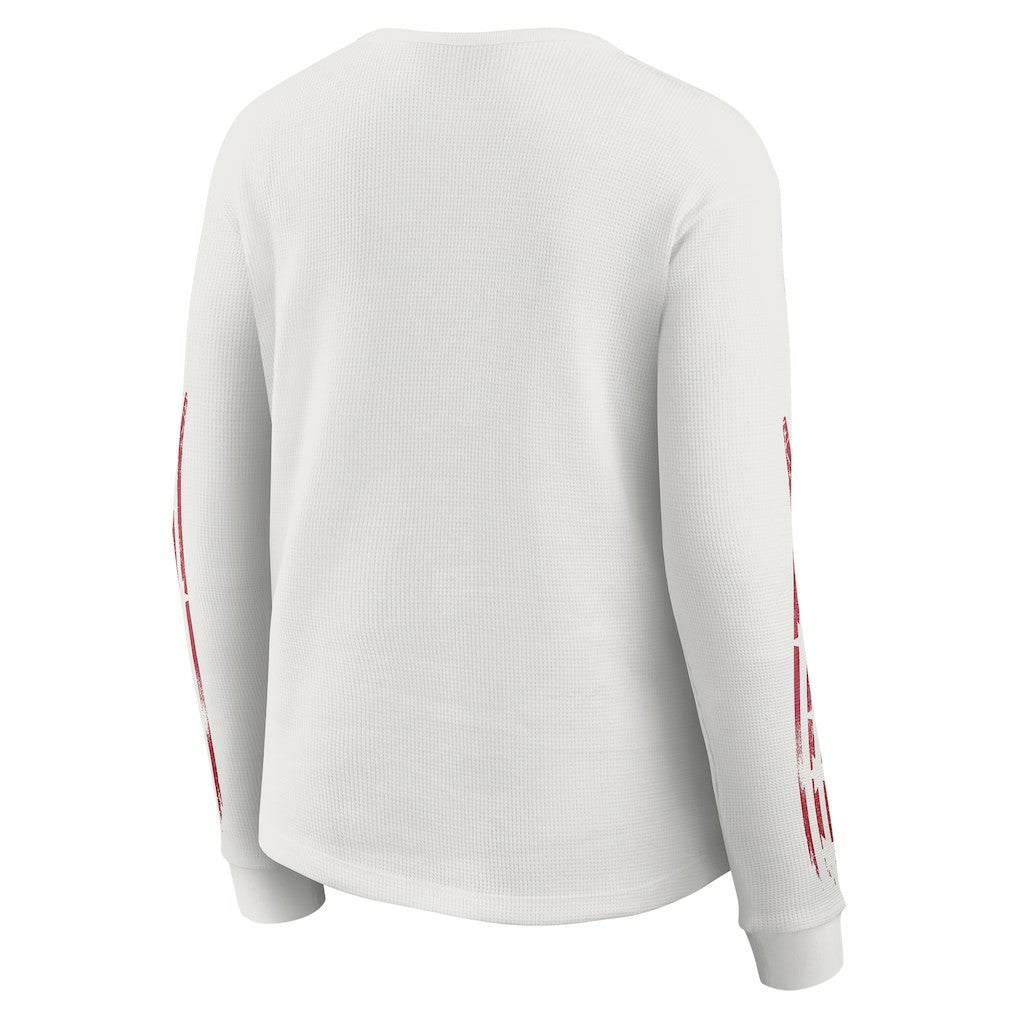 San Francisco 49ers WEAR by Erin Andrews Women's Graphic Waffle Long-Sleeve T-Shirt - White - NFL