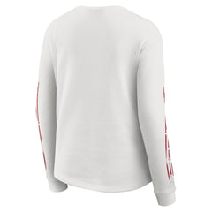 San Francisco 49ers WEAR by Erin Andrews Women's Graphic Waffle Long-Sleeve T-Shirt - White - NFL