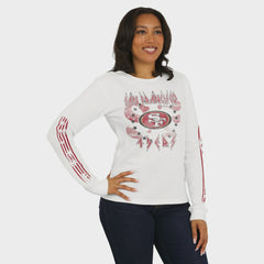 San Francisco 49ers WEAR by Erin Andrews Women's Graphic Waffle Long-Sleeve T-Shirt - White - NFL