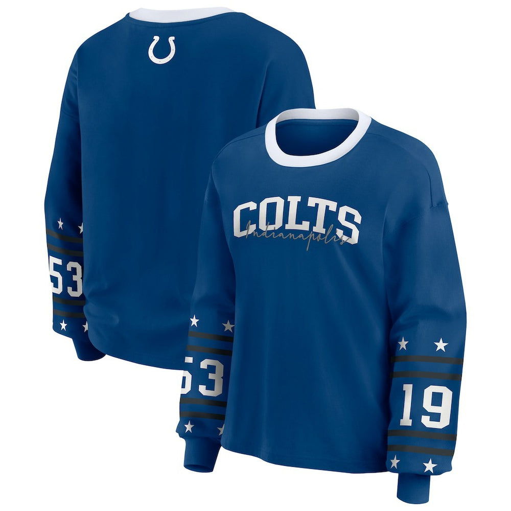 Indianapolis Colts WEAR by Erin Andrews Women's Sport Long-Sleeve T-Shirt - Royal - NFL