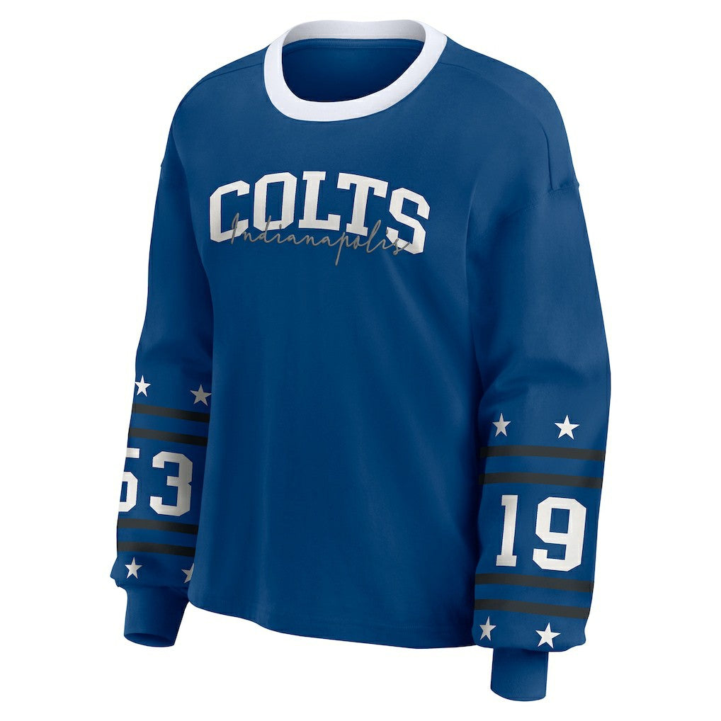 Indianapolis Colts WEAR by Erin Andrews Women's Sport Long-Sleeve T-Shirt - Royal - NFL
