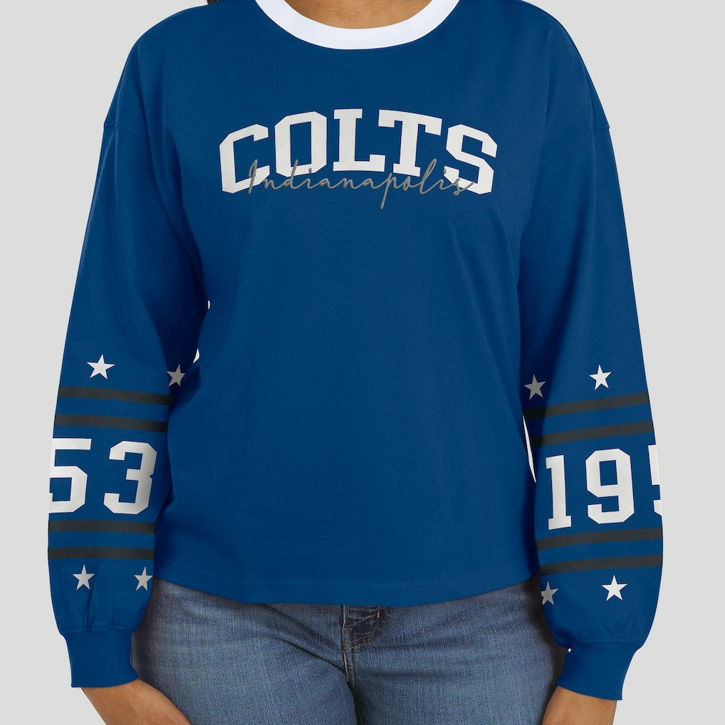 Indianapolis Colts WEAR by Erin Andrews Women's Sport Long-Sleeve T-Shirt - Royal - NFL