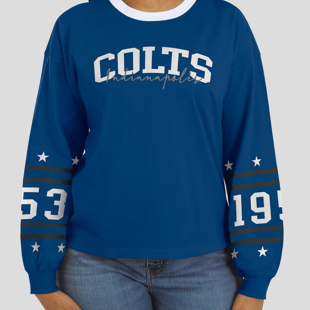 Indianapolis Colts WEAR by Erin Andrews Women's Sport Long-Sleeve T-Shirt - Royal - NFL