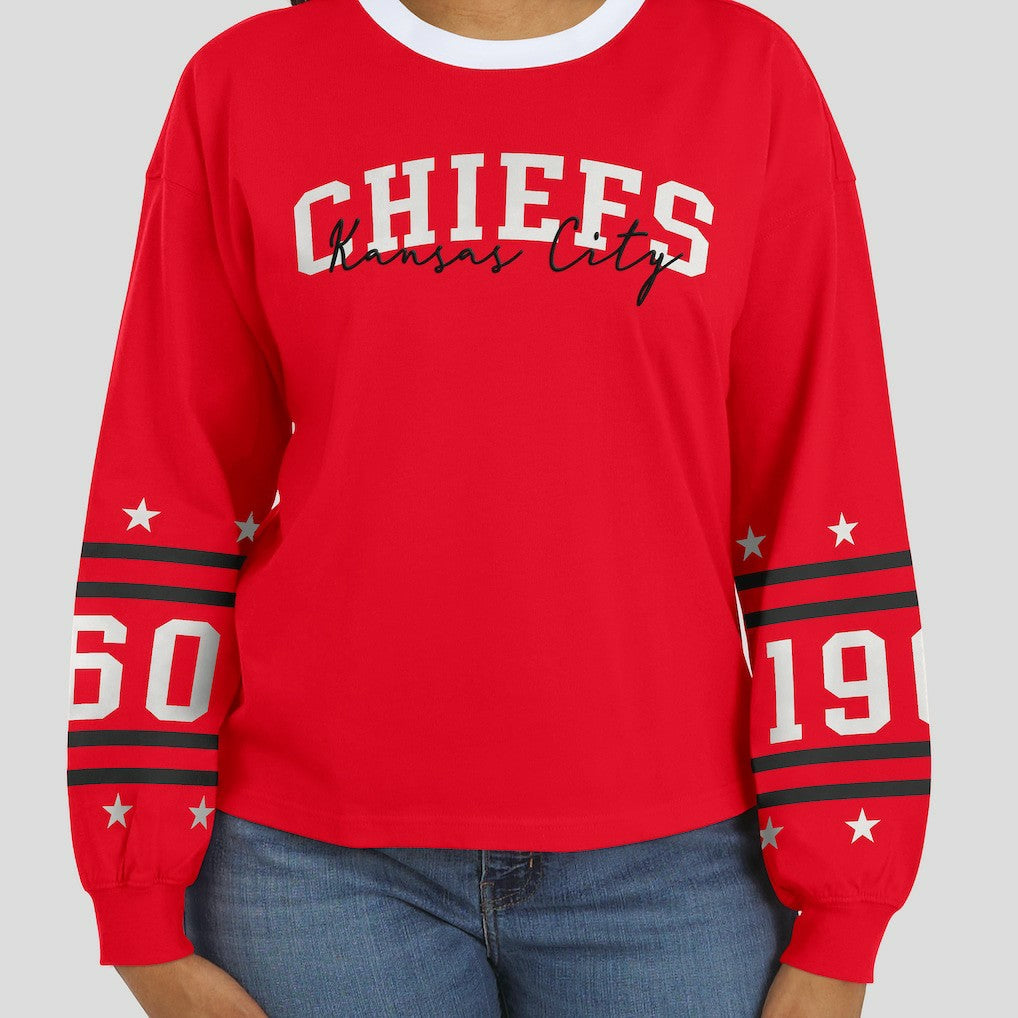 Kansas City Chiefs WEAR by Erin Andrews Women's Sport Long-Sleeve T-Shirt - Red - NFL