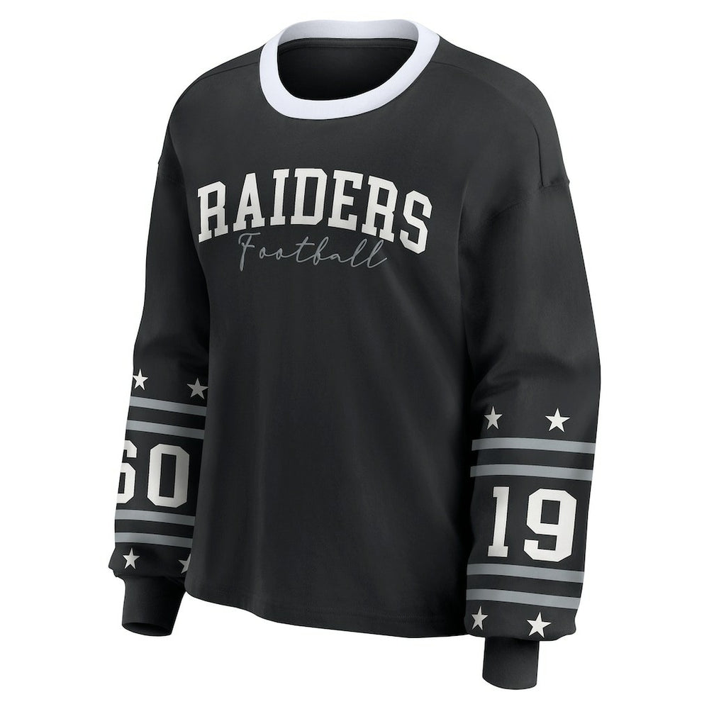 Las Vegas Raiders WEAR by Erin Andrews Women's Sport Long-Sleeve T-Shirt - Black - NFL