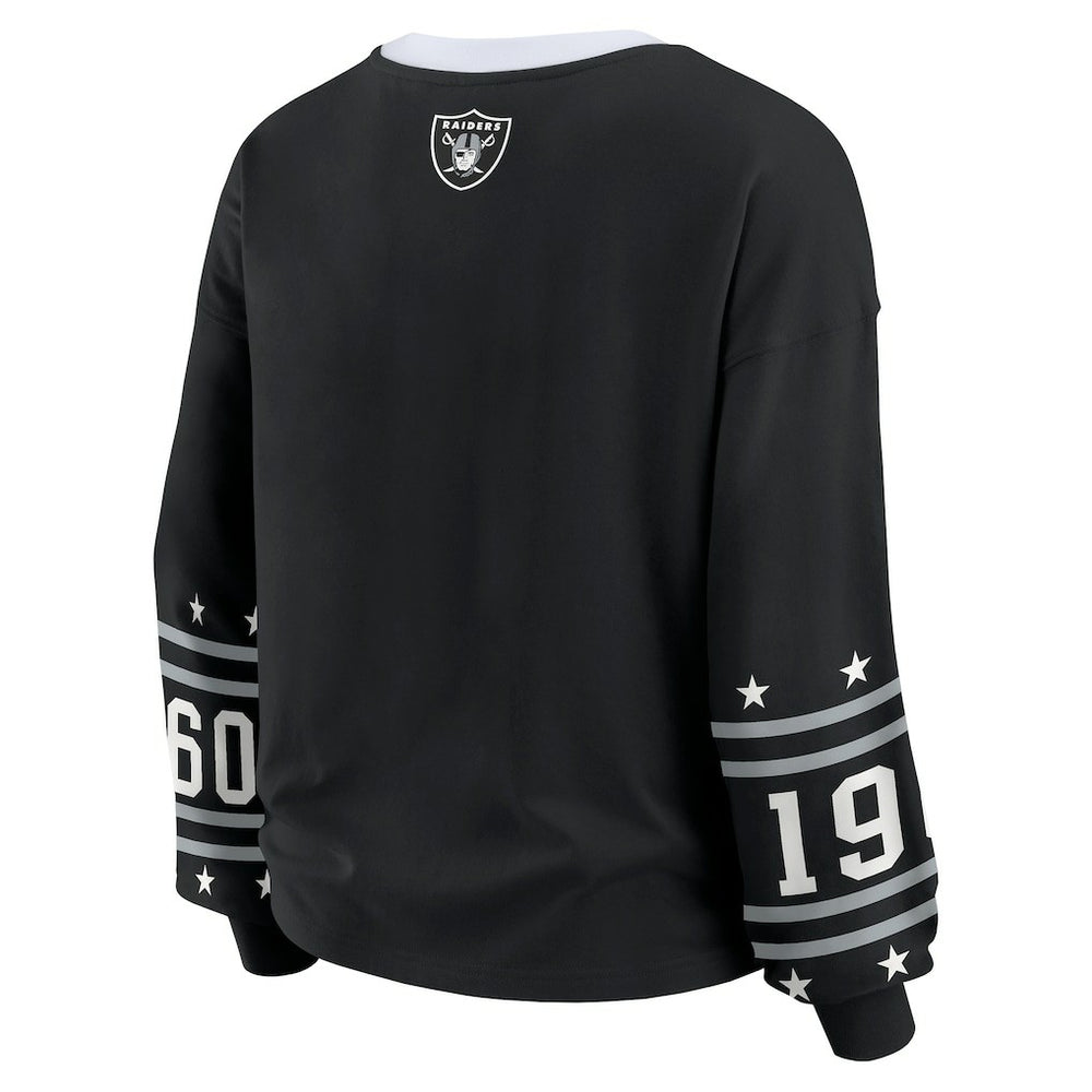 Las Vegas Raiders WEAR by Erin Andrews Women's Sport Long-Sleeve T-Shirt - Black - NFL