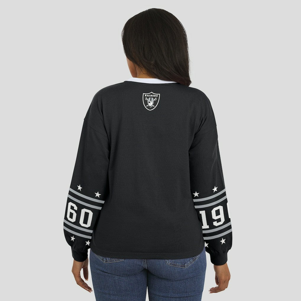 Las Vegas Raiders WEAR by Erin Andrews Women's Sport Long-Sleeve T-Shirt - Black - NFL