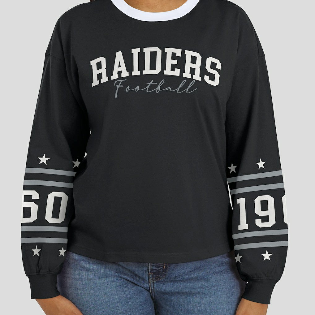 Las Vegas Raiders WEAR by Erin Andrews Women's Sport Long-Sleeve T-Shirt - Black - NFL