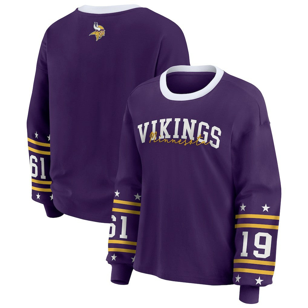 Minnesota Vikings WEAR by Erin Andrews Women's Sport Long-Sleeve T-Shirt - Purple - NFL