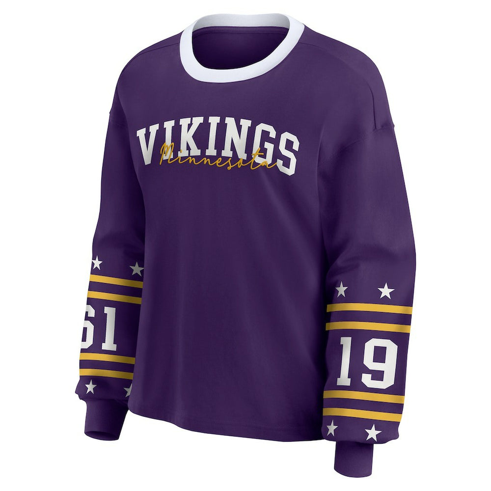 Minnesota Vikings WEAR by Erin Andrews Women's Sport Long-Sleeve T-Shirt - Purple - NFL