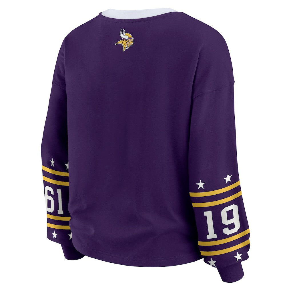 Minnesota Vikings WEAR by Erin Andrews Women's Sport Long-Sleeve T-Shirt - Purple - NFL