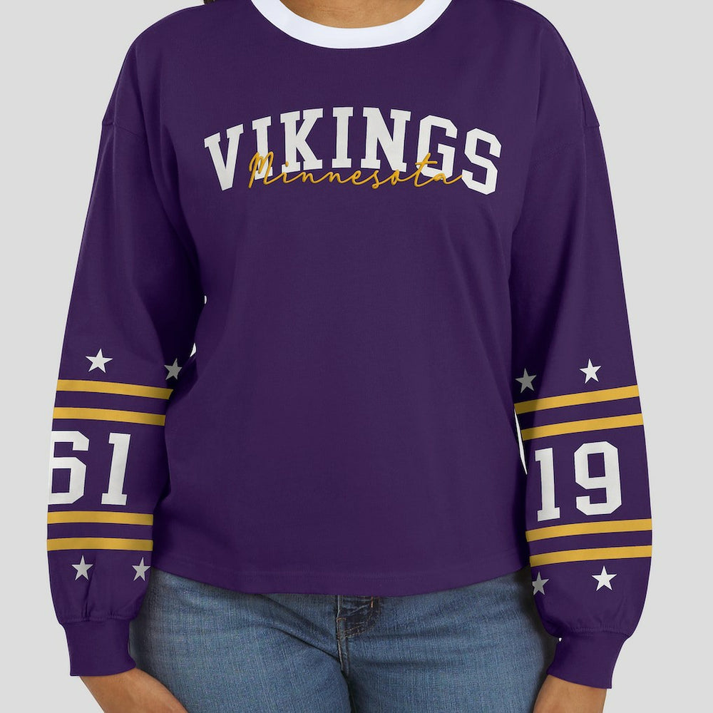Minnesota Vikings WEAR by Erin Andrews Women's Sport Long-Sleeve T-Shirt - Purple - NFL