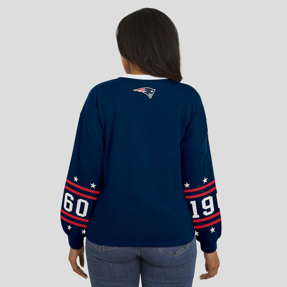 New England Patriots WEAR by Erin Andrews Women's Sport Long-Sleeve T-Shirt - Navy - NFL