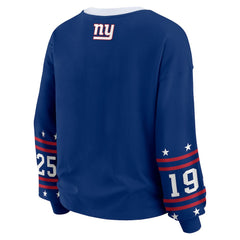 New York Giants WEAR by Erin Andrews Women's Sport Long-Sleeve T-Shirt - Royal - NFL