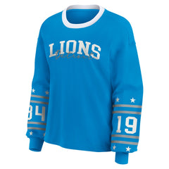 Detroit Lions WEAR by Erin Andrews Women's Sport Long-Sleeve T-Shirt - Blue - NFL
