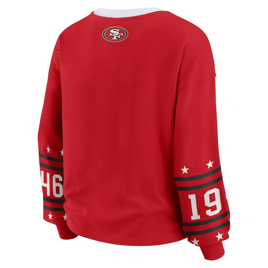 San Francisco 49ers WEAR by Erin Andrews Women's Sport Long-Sleeve T-Shirt - Scarlet - NFL