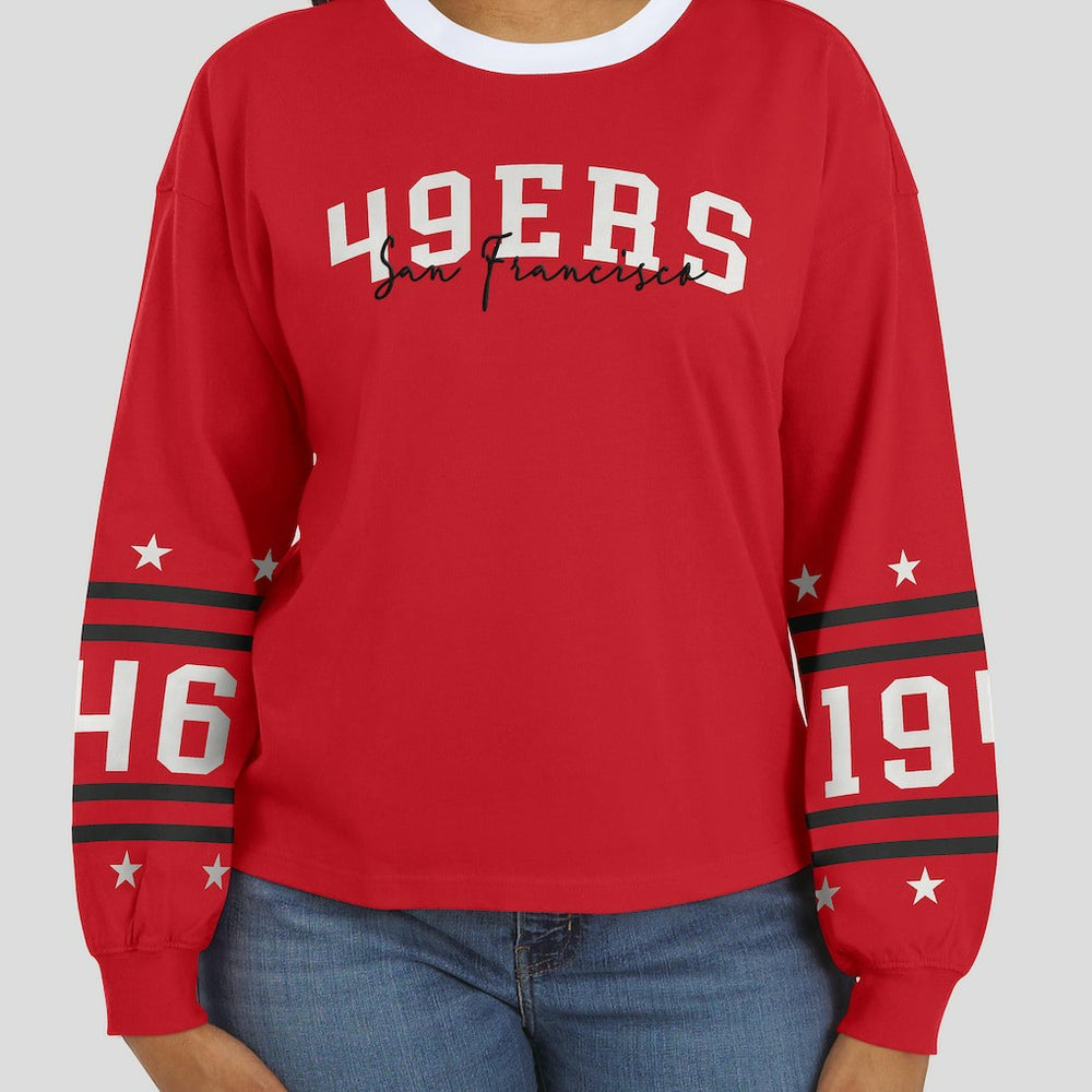 San Francisco 49ers WEAR by Erin Andrews Women's Sport Long-Sleeve T-Shirt - Scarlet - NFL