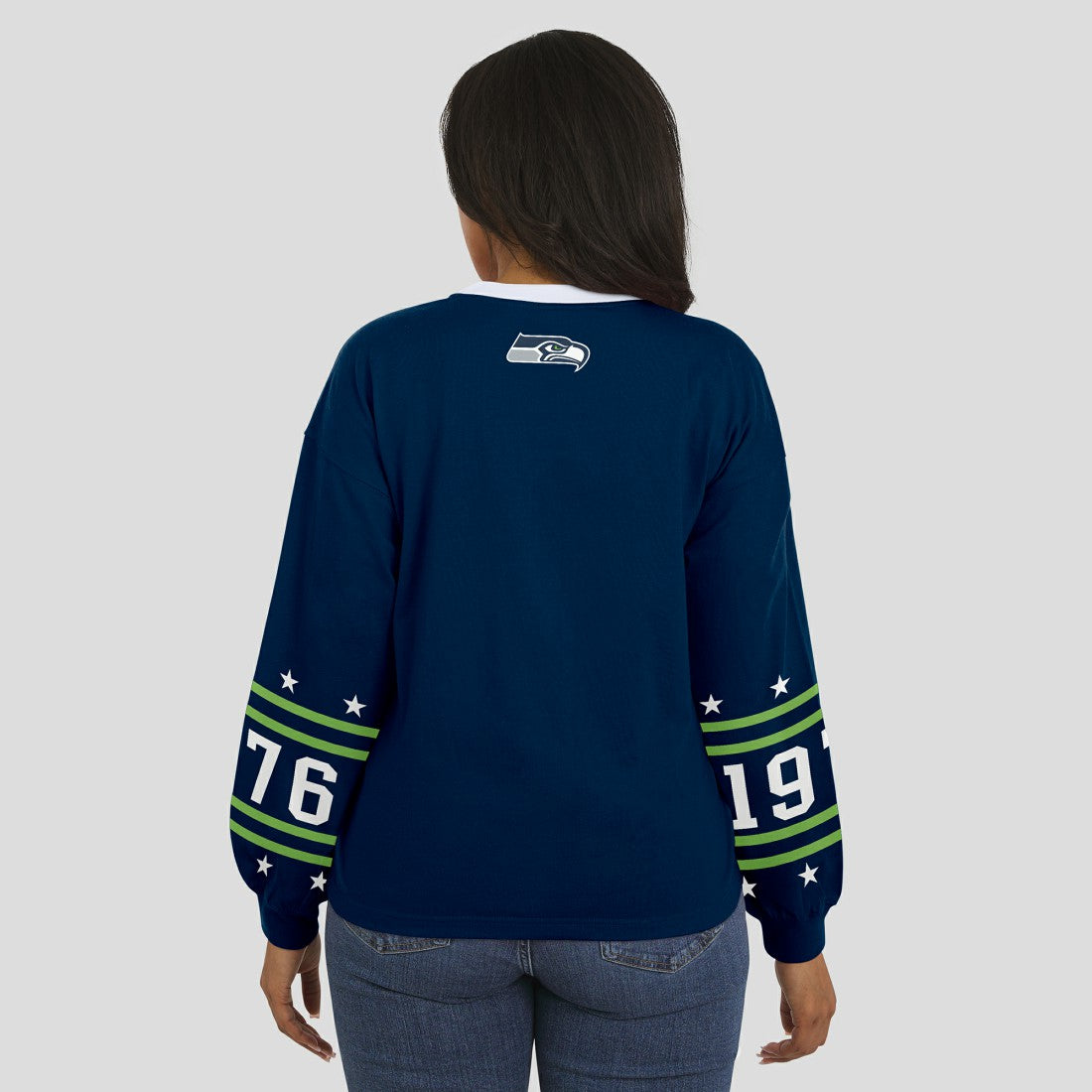 Seattle Seahawks WEAR by Erin Andrews Women's Sport Long-Sleeve T-Shirt - College Navy - NFL