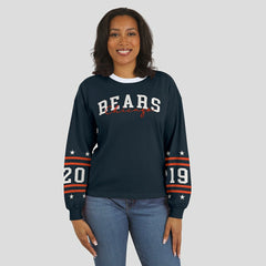 Chicago Bears WEAR by Erin Andrews Women's Sport Long-Sleeve T-Shirt - Navy - NFL