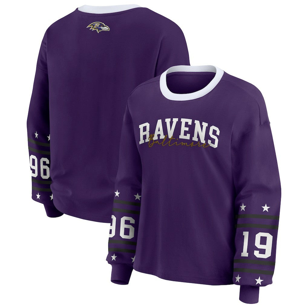 Baltimore Ravens WEAR by Erin Andrews Women's Sport Long-Sleeve T-Shirt - Purple - NFL