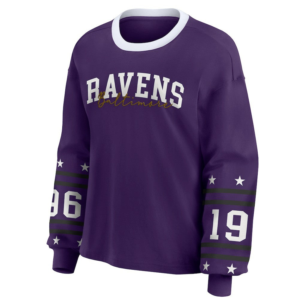 Baltimore Ravens WEAR by Erin Andrews Women's Sport Long-Sleeve T-Shirt - Purple - NFL