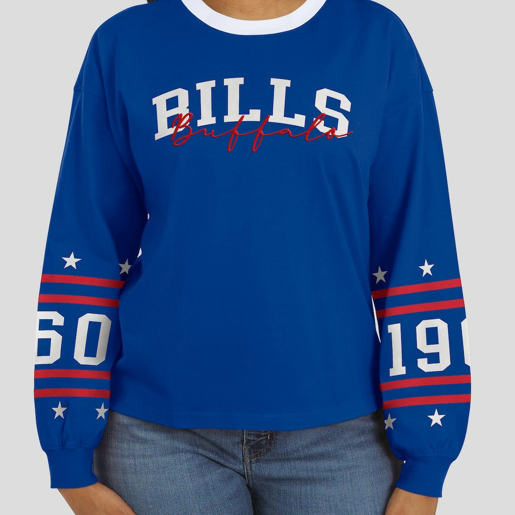 Buffalo Bills WEAR by Erin Andrews Women's Sport Long-Sleeve T-Shirt - Royal - NFL