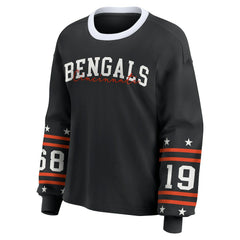 Cincinnati Bengals WEAR by Erin Andrews Women's Sport Long-Sleeve T-Shirt - Black - NFL