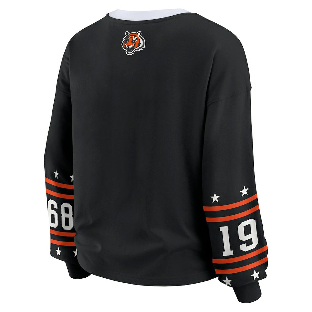Cincinnati Bengals WEAR by Erin Andrews Women's Sport Long-Sleeve T-Shirt - Black - NFL